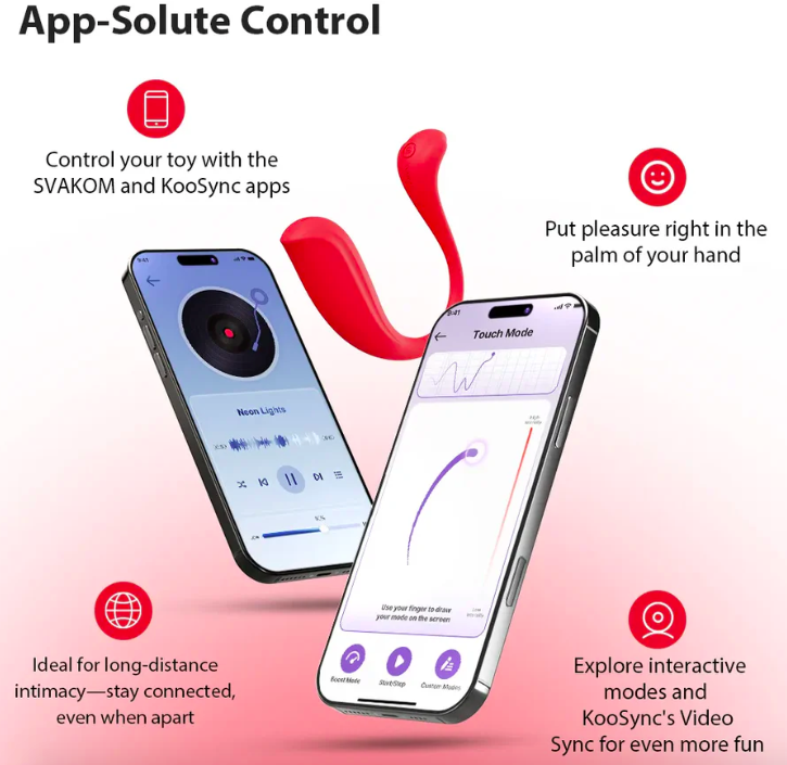 Trứng rung 2 đầu Svakom Phoenix Neo 2 điều khiển qua app điện thoại